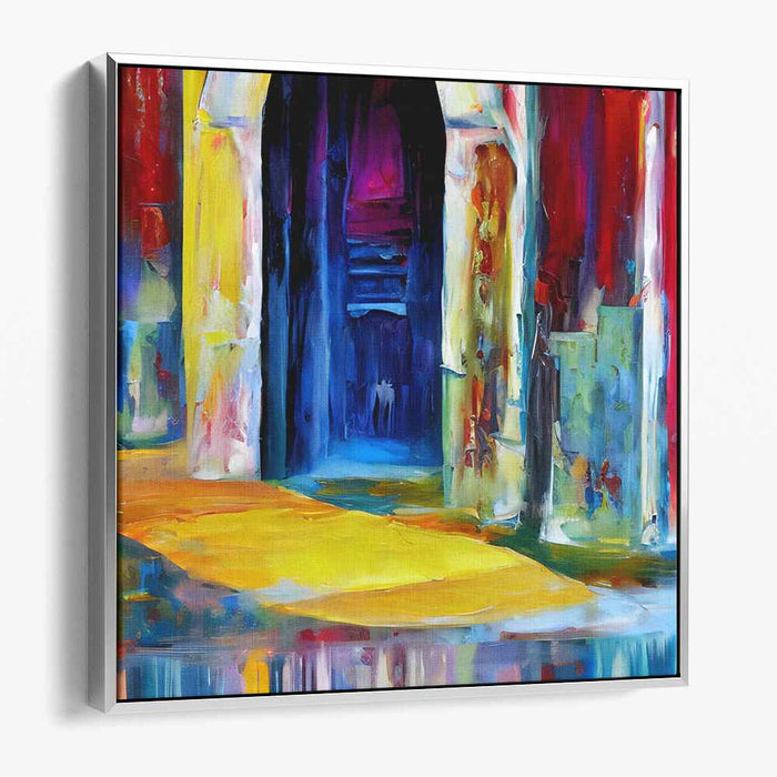 Mystic Gateway: A Vivid Abstract Impressionist Journey Canvas Art