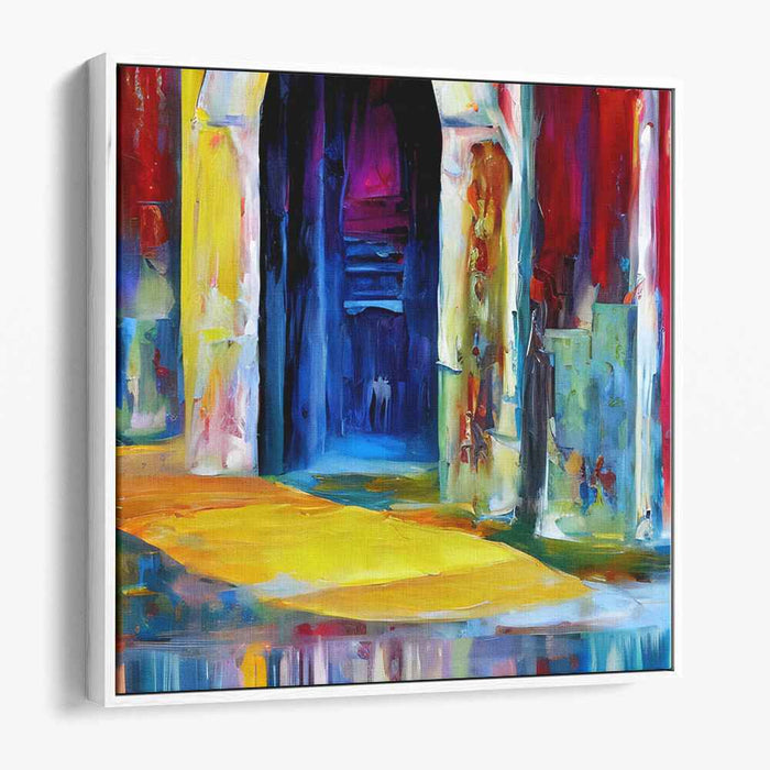 Mystic Gateway: A Vivid Abstract Impressionist Journey Canvas Art
