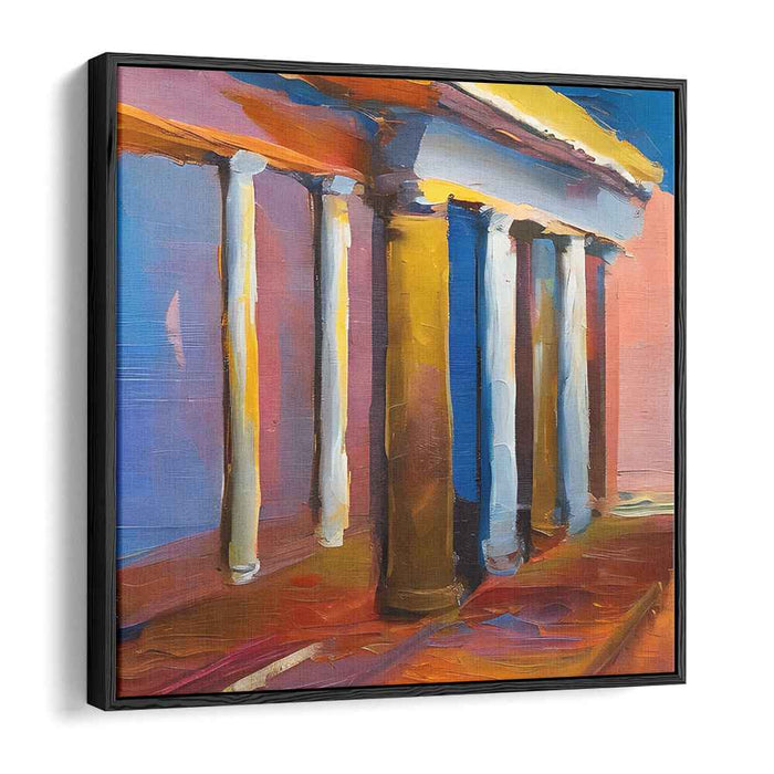 Colorful Pillars Dance: Impressionist Columns in Vibrant Hues
