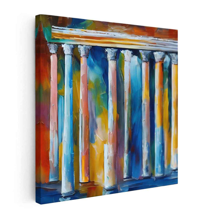 Vivid Burst Harmony: A Vivid Dance of Hues Abstract Canvas Art