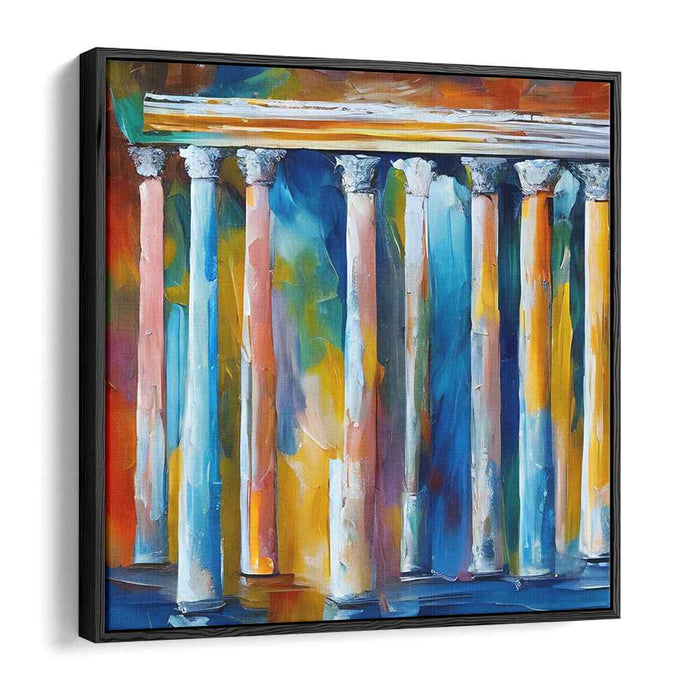 Vivid Burst Harmony: A Vivid Dance of Hues Abstract Canvas Art