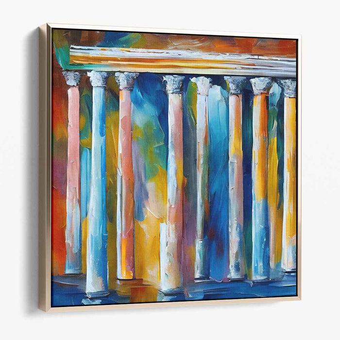 Vivid Burst Harmony: A Vivid Dance of Hues Abstract Canvas Art