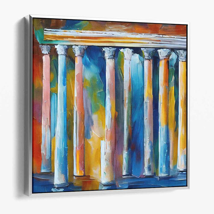 Vivid Burst Harmony: A Vivid Dance of Hues Abstract Canvas Art