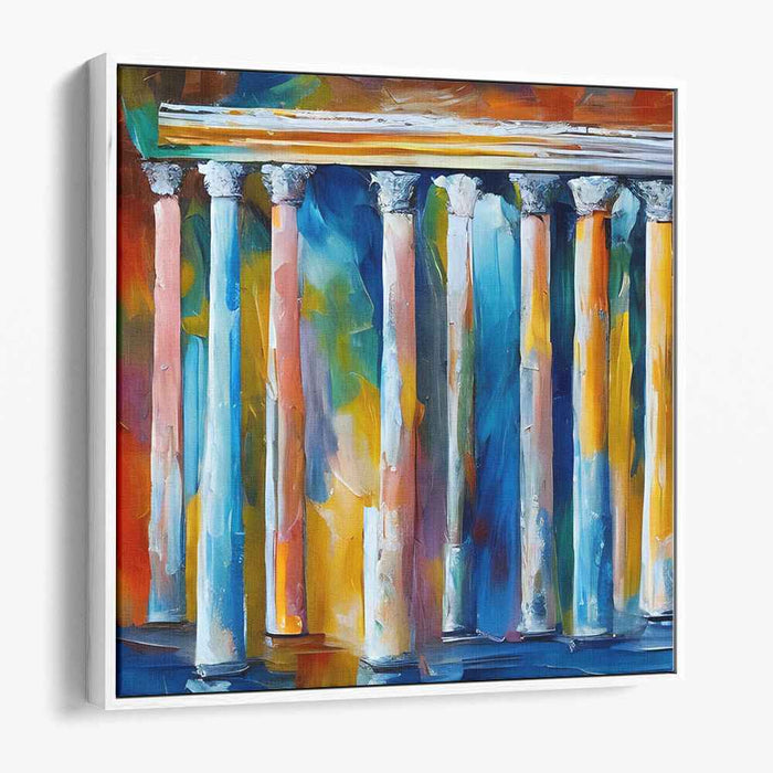 Vivid Burst Harmony: A Vivid Dance of Hues Abstract Canvas Art
