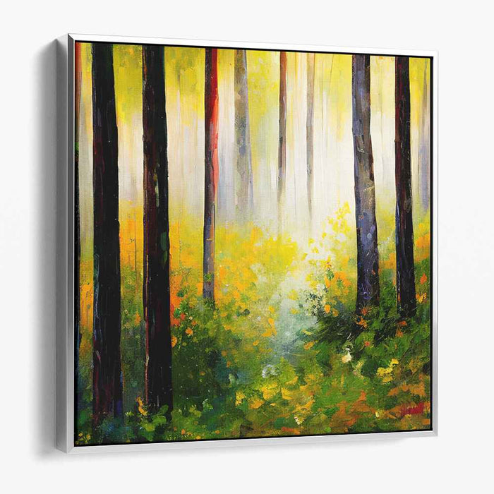 Murmuring Forest: Impressionist Forest Canvas Art Print