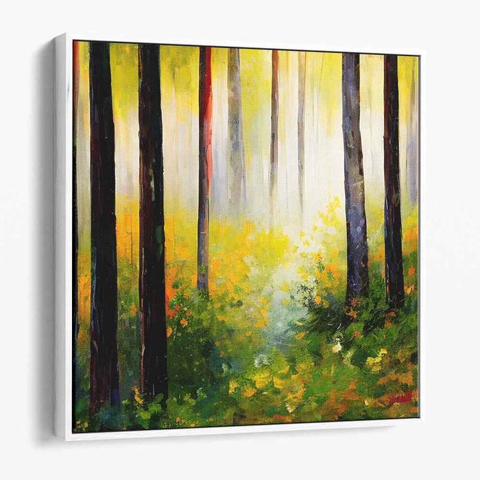 Murmuring Forest: Impressionist Forest Canvas Art Print