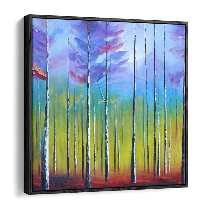 Chromatic Dreamscape Vista: Surreal Landscape with Vibrant Colors Canvas Art Print