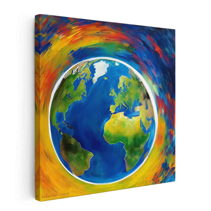 Worlds in Motion: A Dynamic Global Perspective Canvas Art Print