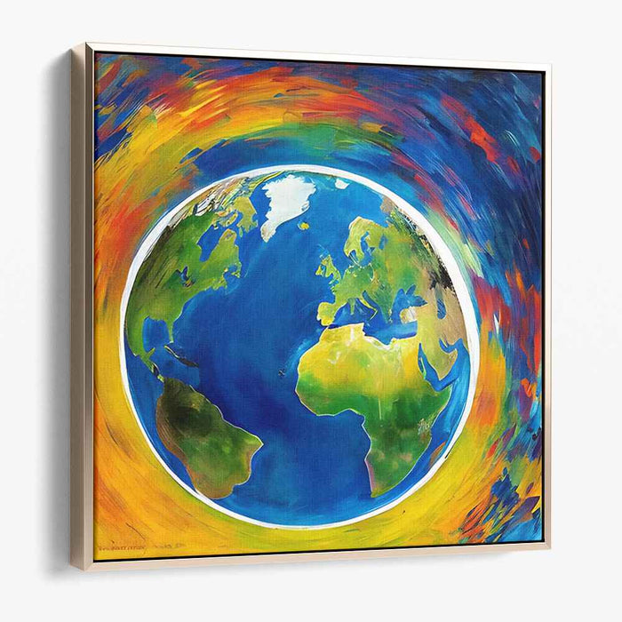 Worlds in Motion: A Dynamic Global Perspective Canvas Art Print