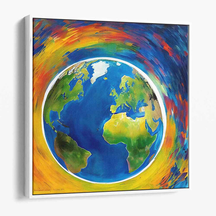 Worlds in Motion: A Dynamic Global Perspective Canvas Art Print