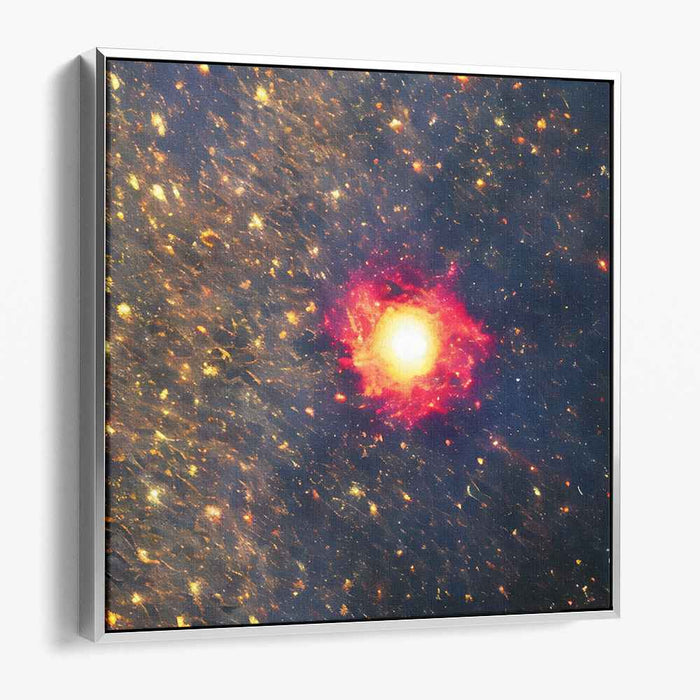 Radiant Nebula: A Celestial Symphony in Red and Blue