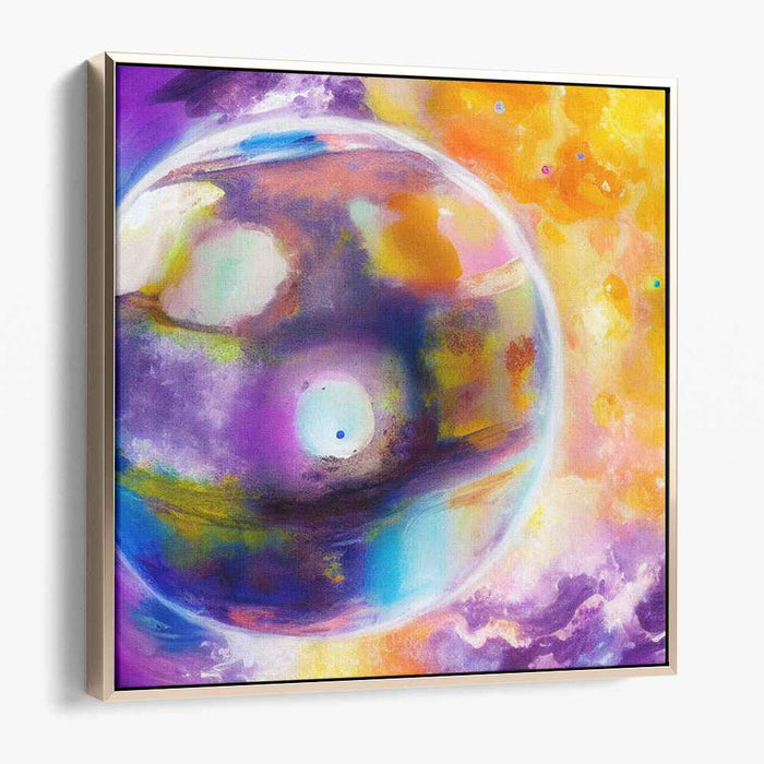 Cosmic Dreamscape Splash: A Vivid Journey through Abstract Space Canvas Art