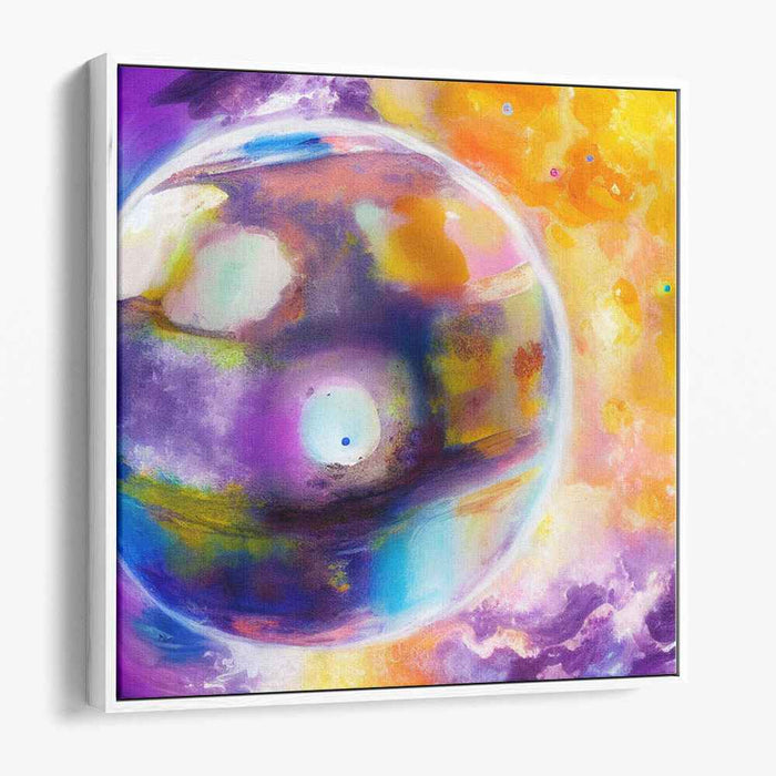 Cosmic Dreamscape Splash: A Vivid Journey through Abstract Space Canvas Art