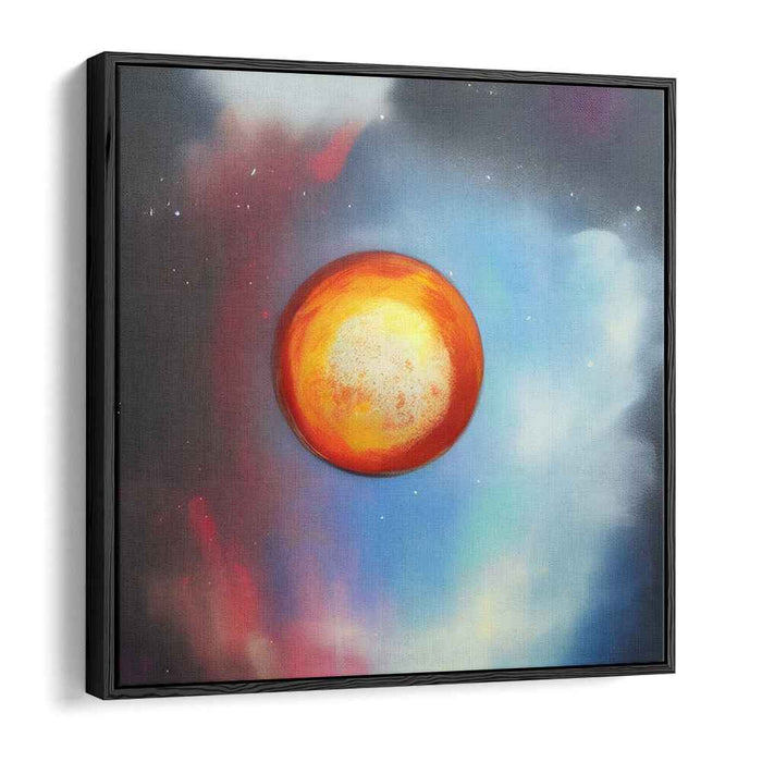 Celestial Harmony Splatter: Abstract Cosmic Canvas Art Print