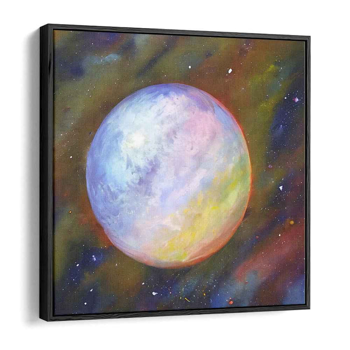Whispers Of Venus: Pastel Planet in a Celestial Symphony Canvas Art Print