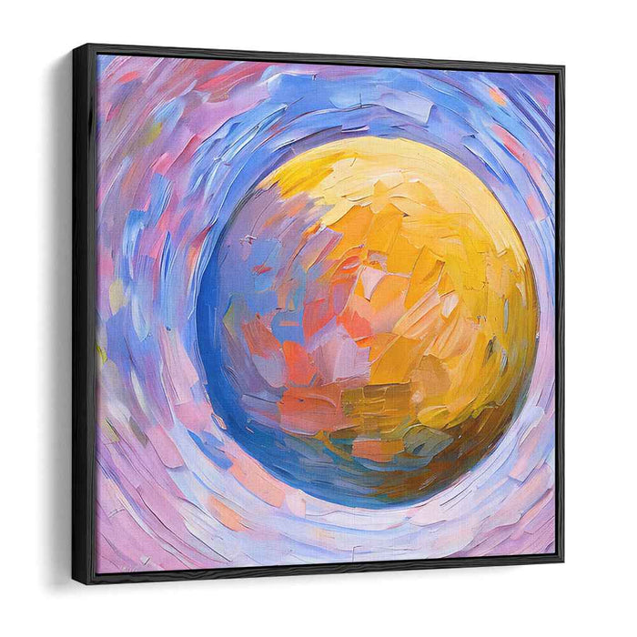 Infinity Dance in Stardust: Swirling Cosmic Sphere Canvas Art Print