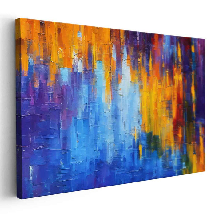 Color Dance of Perception: Abstract Color Symphony Canvas Art