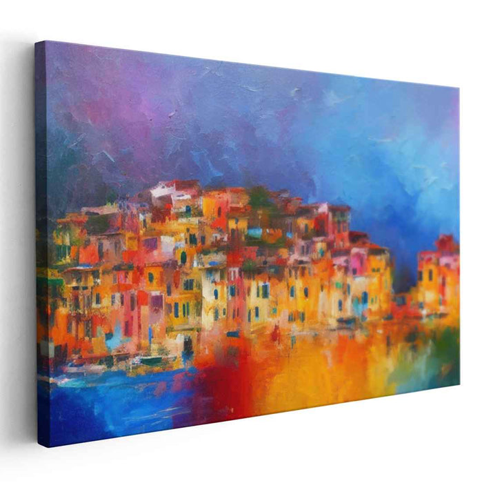 Impressionist Daze: Abstract Impressionist Colorful Canvas Art Print