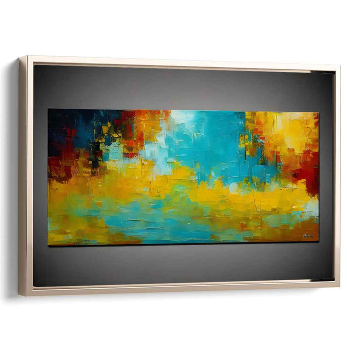 Color Storm Symphony: Vibrant Abstract Expressionist Canvas Art Print