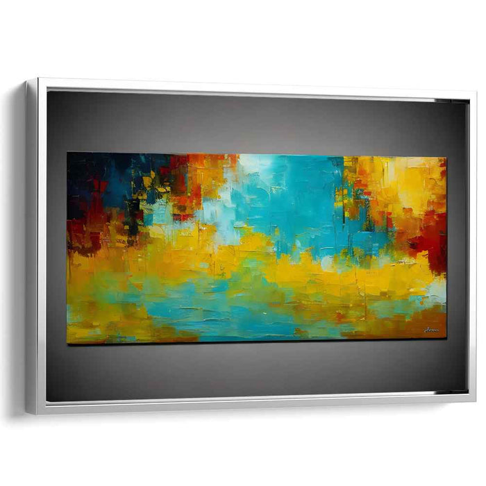 Color Storm Symphony: Vibrant Abstract Expressionist Canvas Art Print