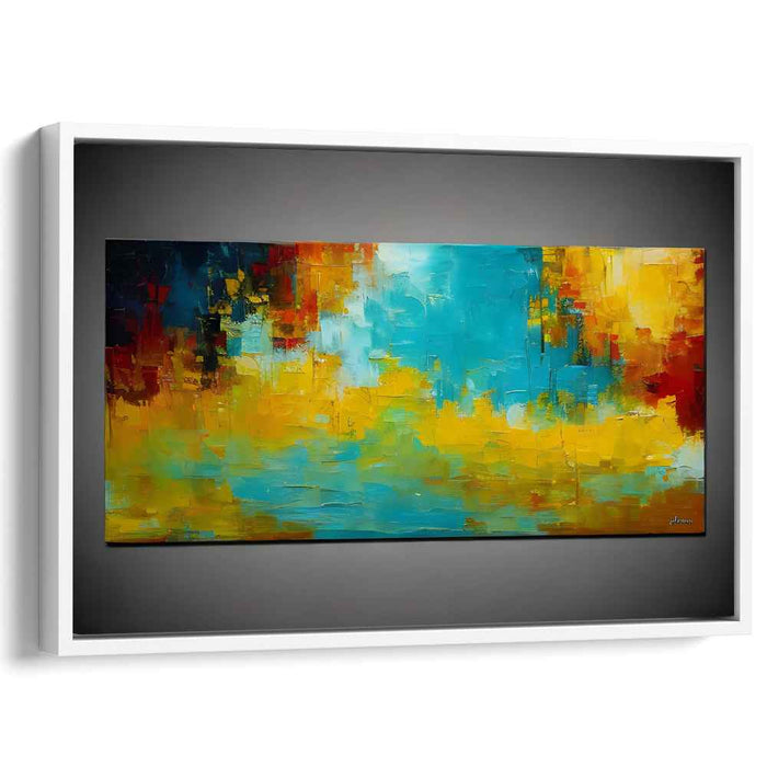 Color Storm Symphony: Vibrant Abstract Expressionist Canvas Art Print