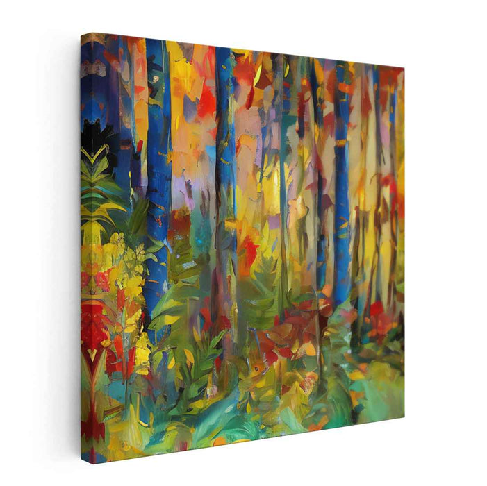 Colorful Brushstrokes Dance Wildly: Vibrant Impressionist-Inspired Canvas Art