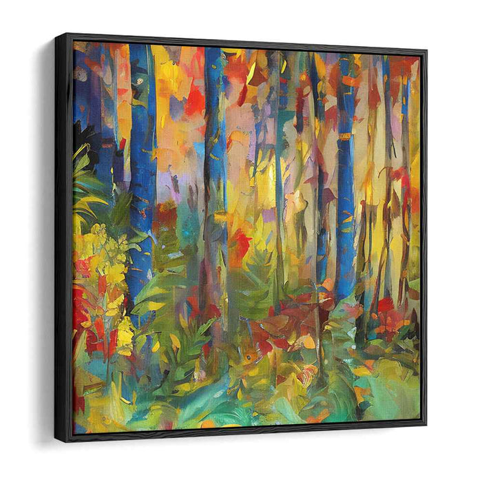 Colorful Brushstrokes Dance Wildly: Vibrant Impressionist-Inspired Canvas Art