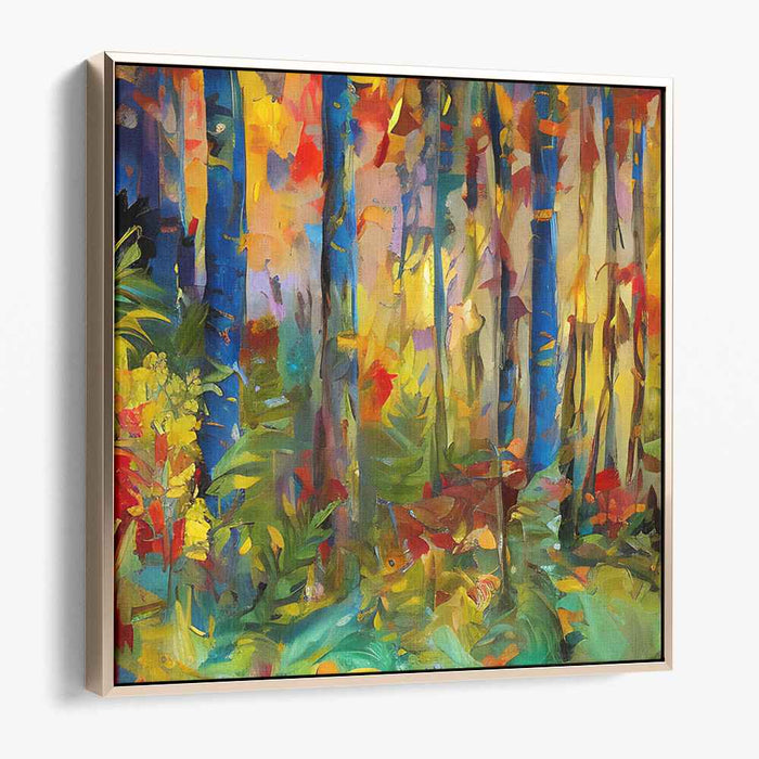Colorful Brushstrokes Dance Wildly: Vibrant Impressionist-Inspired Canvas Art
