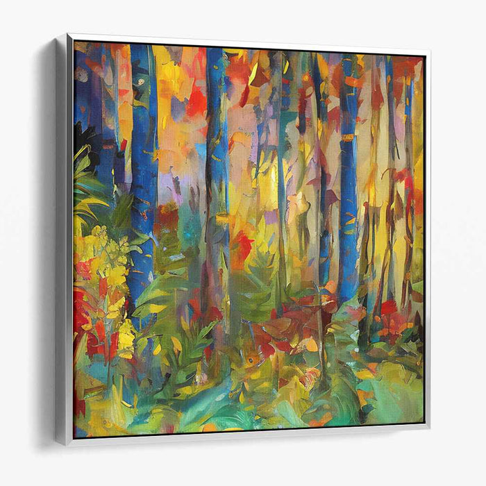 Colorful Brushstrokes Dance Wildly: Vibrant Impressionist-Inspired Canvas Art