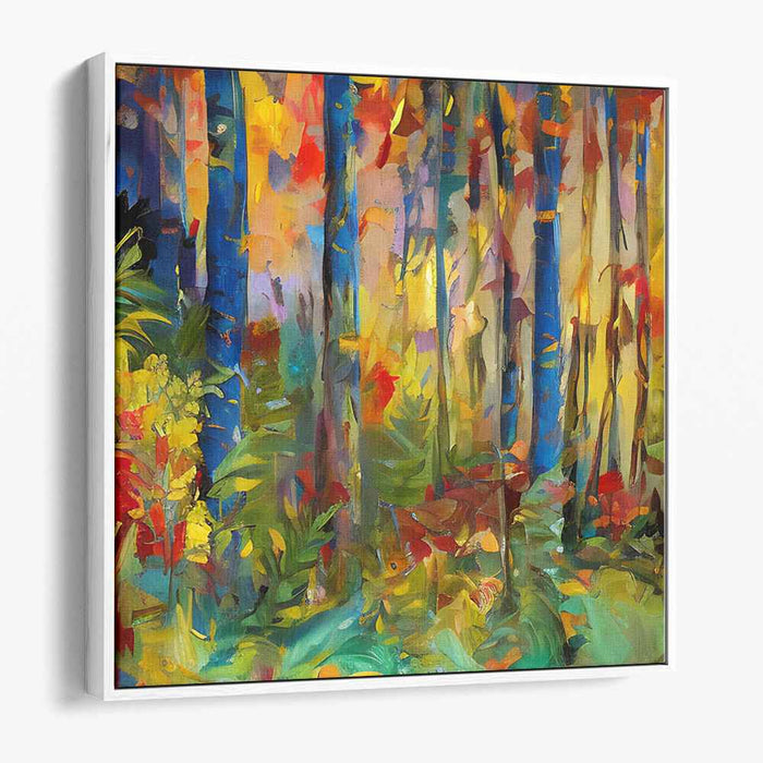 Colorful Brushstrokes Dance Wildly: Vibrant Impressionist-Inspired Canvas Art