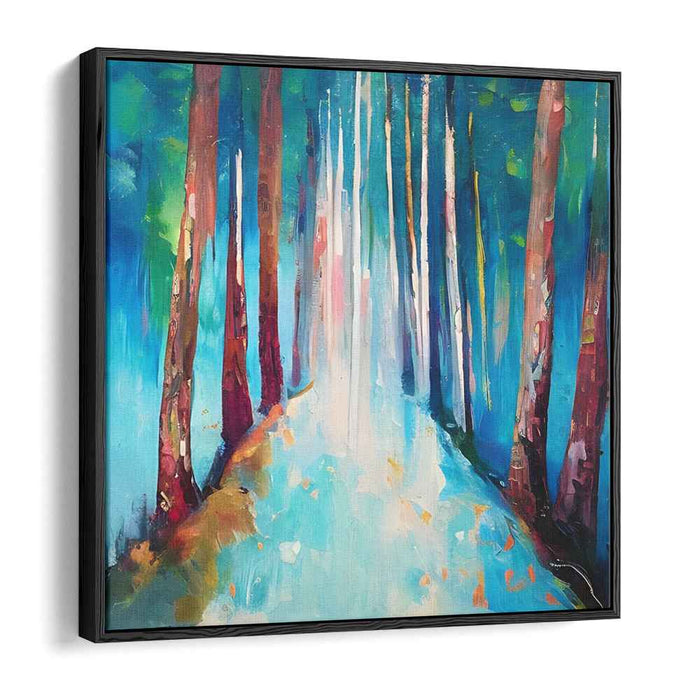 Ethereal Journey: Luminous Pathway Abstract Art Canvas Print