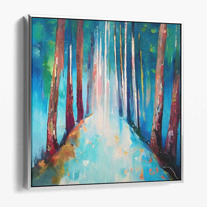 Ethereal Journey: Luminous Pathway Abstract Art Canvas Print