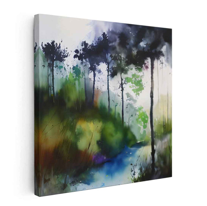 Pastel Watercolor Reverie: A Watercolor Dream Canvas Art Print