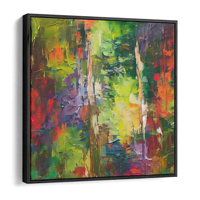 Enchanted Wilderness: Abstract Expressionist Forest Canvas Art