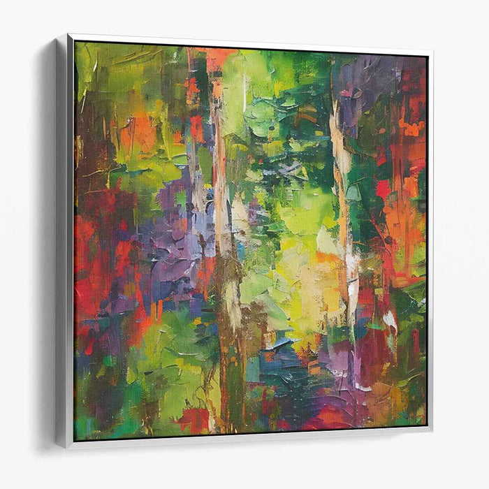 Enchanted Wilderness: Abstract Expressionist Forest Canvas Art