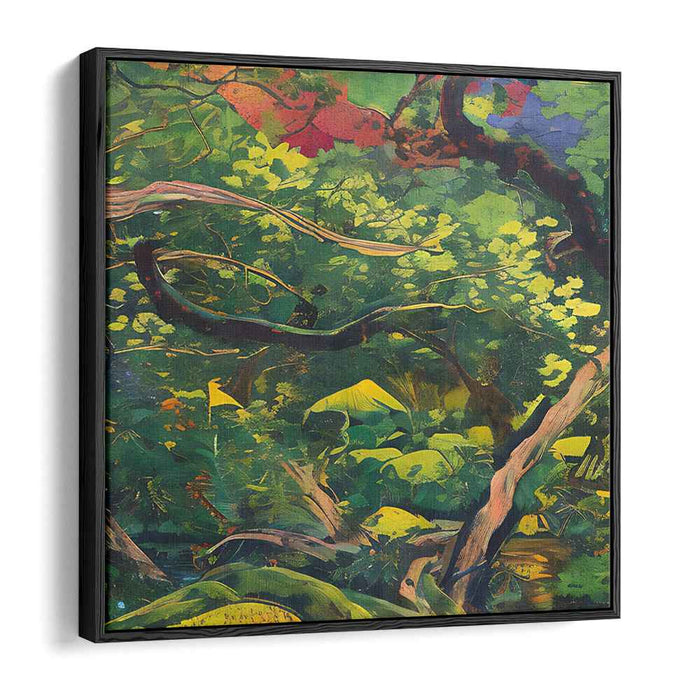 Emerald Lushness Unfolding: A Vivid Tapestry of Greens Canvas Art