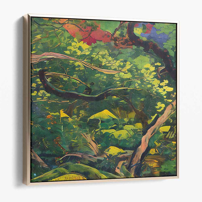 Emerald Lushness Unfolding: A Vivid Tapestry of Greens Canvas Art