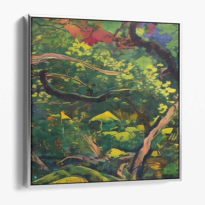 Emerald Lushness Unfolding: A Vivid Tapestry of Greens Canvas Art