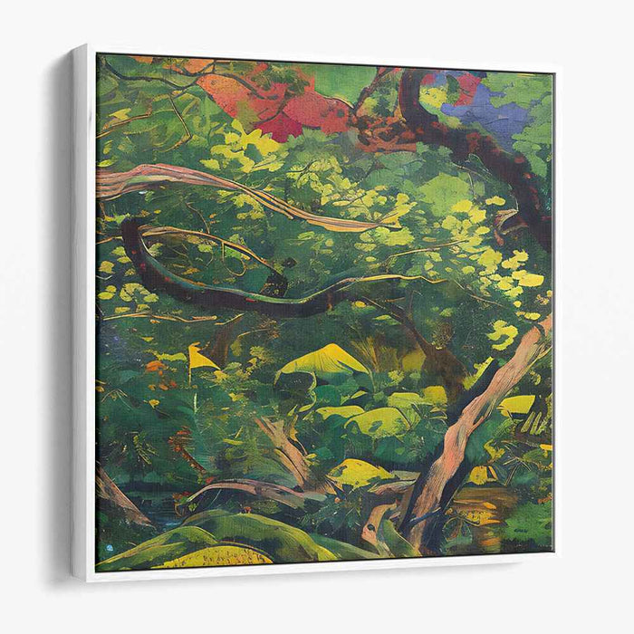 Emerald Lushness Unfolding: A Vivid Tapestry of Greens Canvas Art