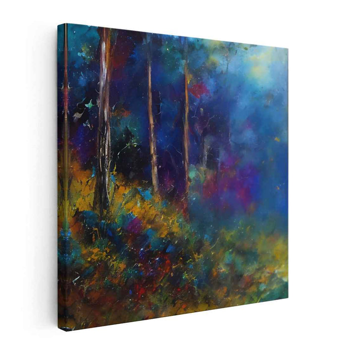 Colorful Echoes of Tomorrow: Vibrant Dreamscape Canvas Art Print