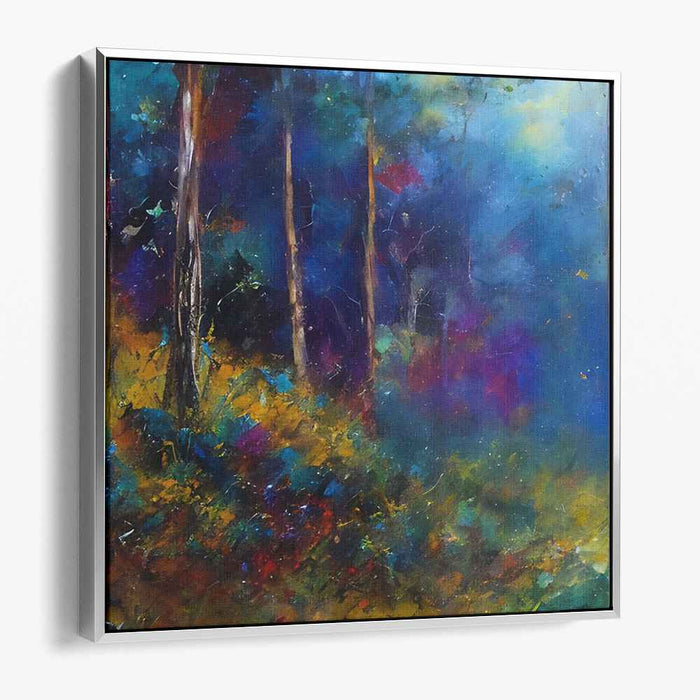 Colorful Echoes of Tomorrow: Vibrant Dreamscape Canvas Art Print