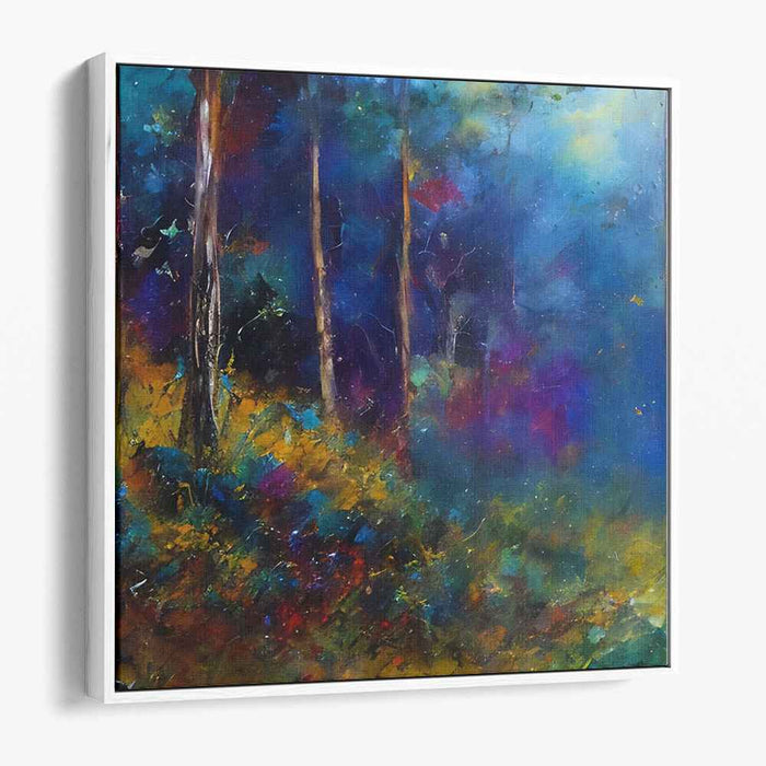 Colorful Echoes of Tomorrow: Vibrant Dreamscape Canvas Art Print