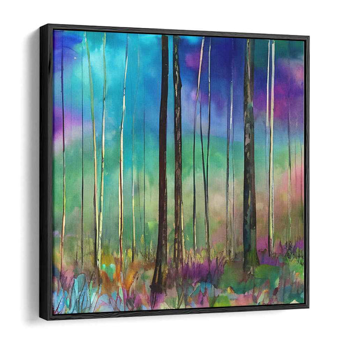 Aqua Fantasy Land: A Watercolor Wonderland Canvas Art Print