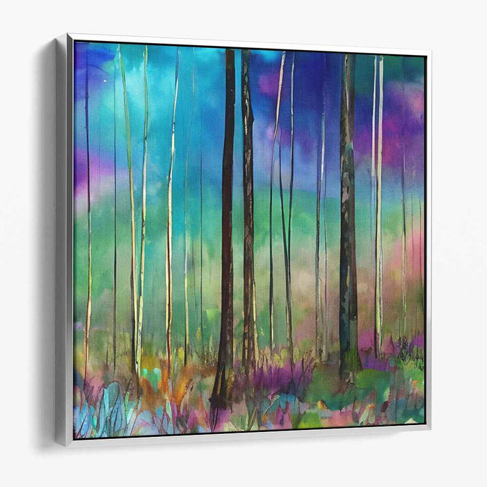 Aqua Fantasy Land: A Watercolor Wonderland Canvas Art Print