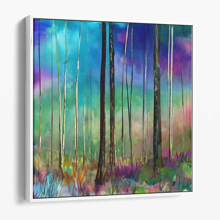 Aqua Fantasy Land: A Watercolor Wonderland Canvas Art Print