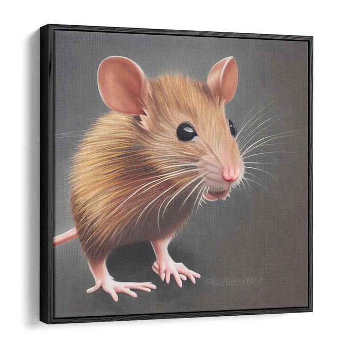 Whisker Whispers: Lifeline Mouse Portrait Canvas Art Print