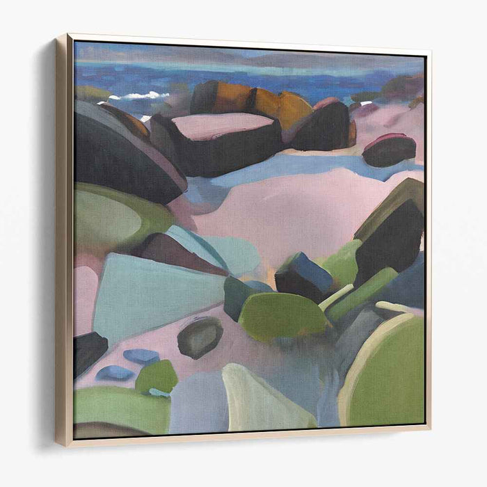 Tangled Terrain: Abstract Landscape Canvas Art Print