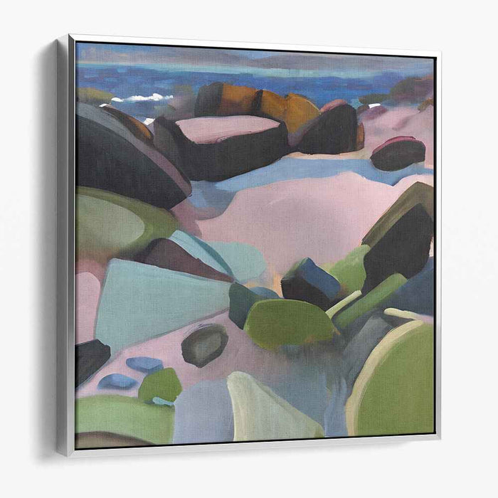 Tangled Terrain: Abstract Landscape Canvas Art Print