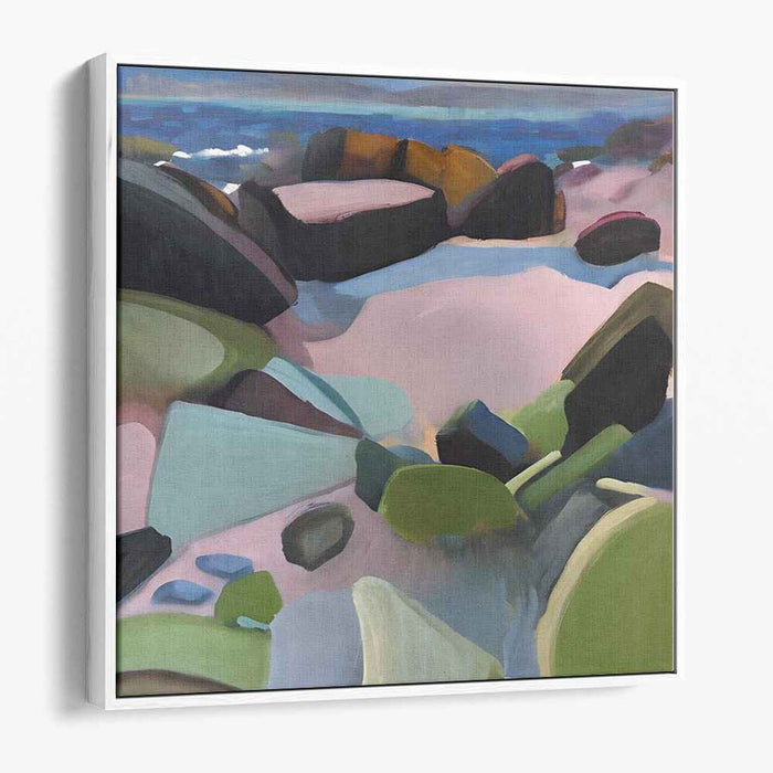 Tangled Terrain: Abstract Landscape Canvas Art Print