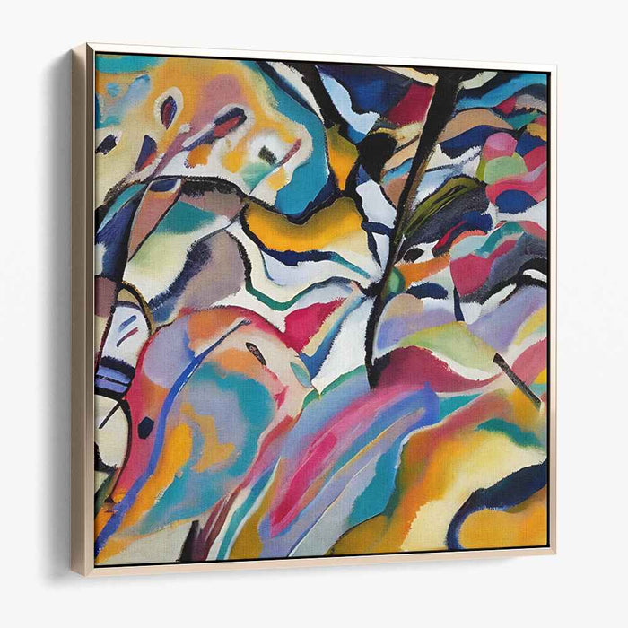 Vivid Mosaic Melody: Abstract Expressionist Colorful Canvas Art Print